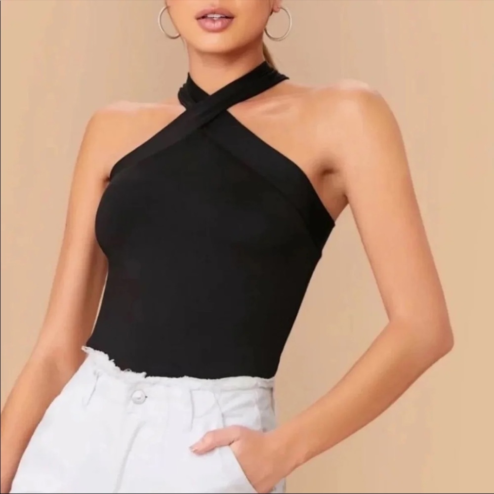 Shein crisscross halter top